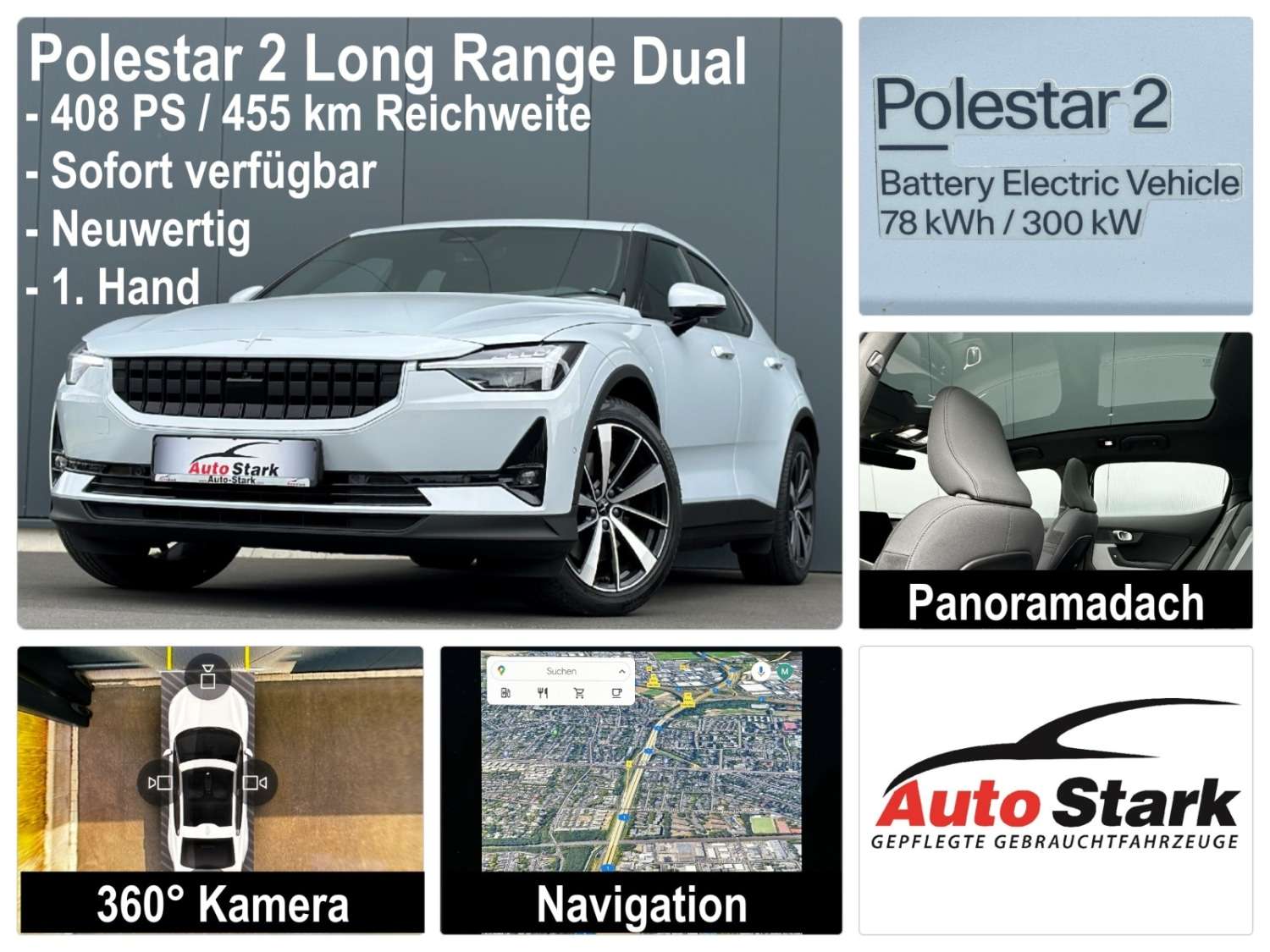 Polestar 2 Sedan in White used in Köln for € 46,990.-