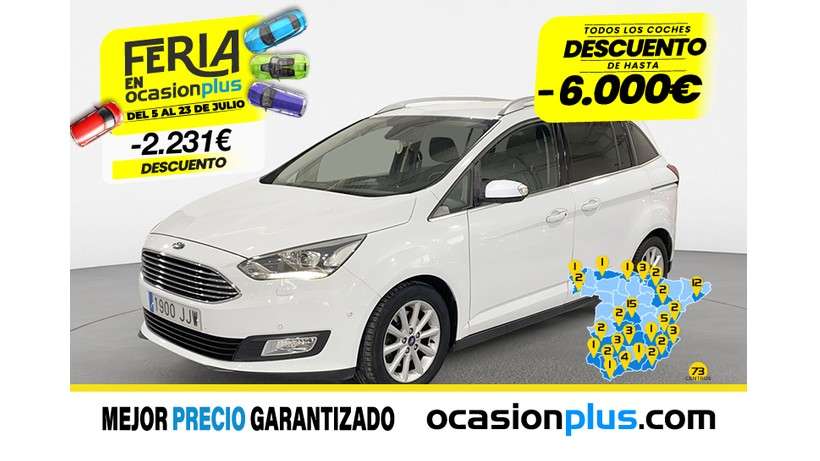 Ford Grand C-Max Van in White used in Murcia for € 12,718.-