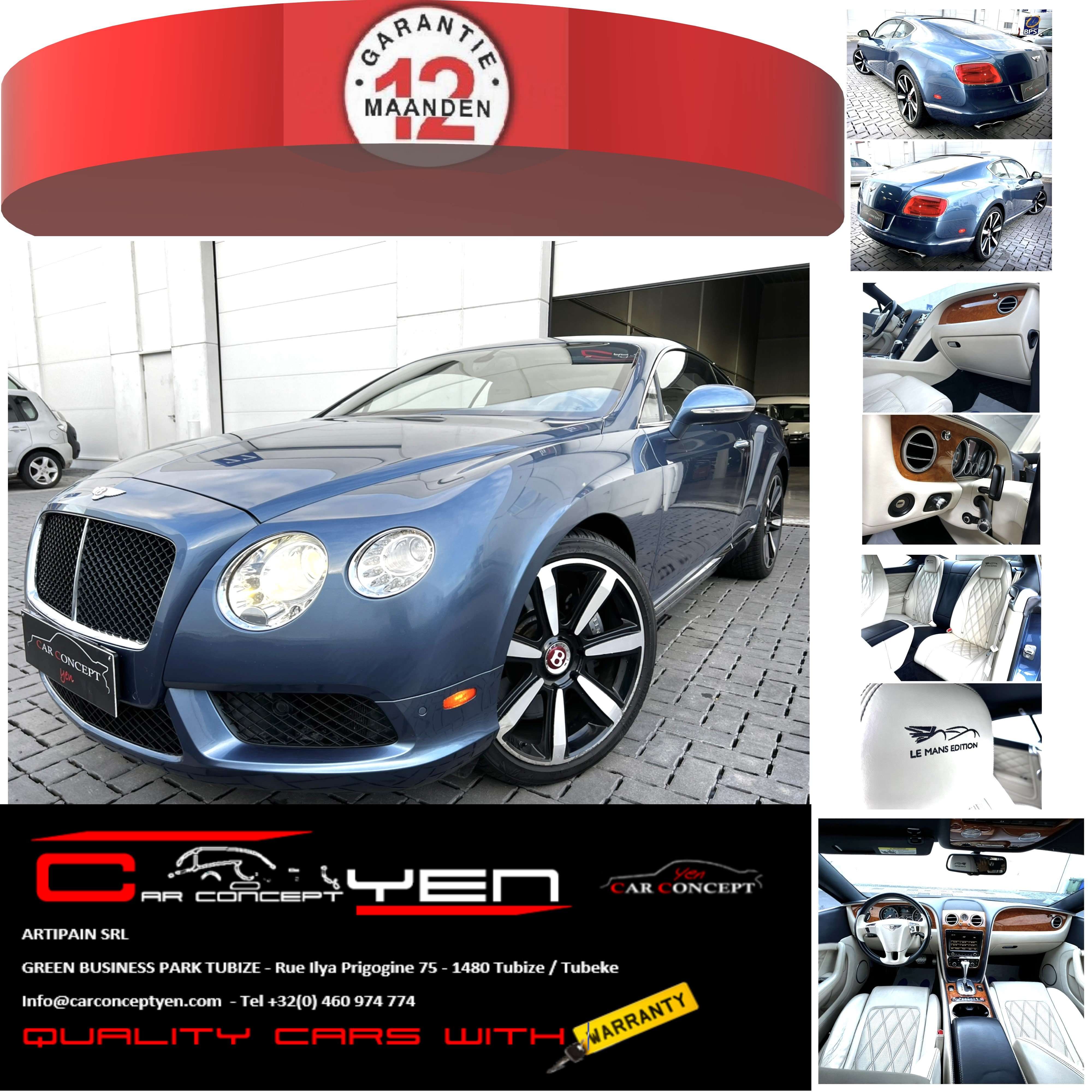 Bentley Continental Coupe in Blue used in Tubize / Tubeke for € 76,900.-